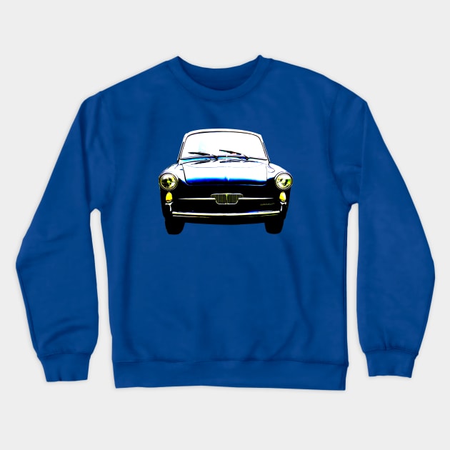 Autobianchi Bianchina 1960s classic car high contrast Crewneck Sweatshirt by soitwouldseem